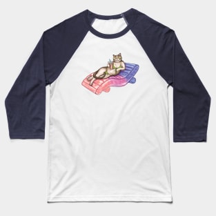 Bikini Cat Baseball T-Shirt